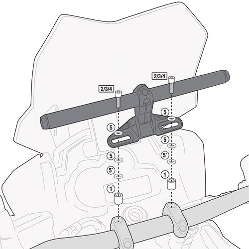 BMW F 800 GS [2008–2017] – Montagekit für Smart Bar oder Smart Mount