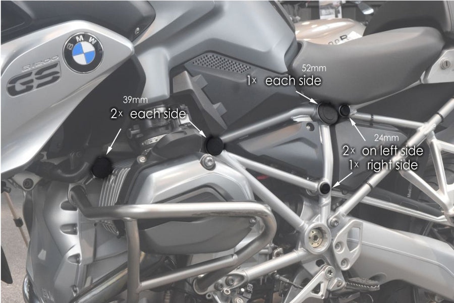 BMW R 1200 GS [2018] – suojapinnat – musta
