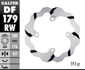 Kawasaki KX 450 F (KX 450 F) [2015-2018] - BREMSSCHEIBE FIXED WAVE GROOVED OVERSIZE – Bild 2