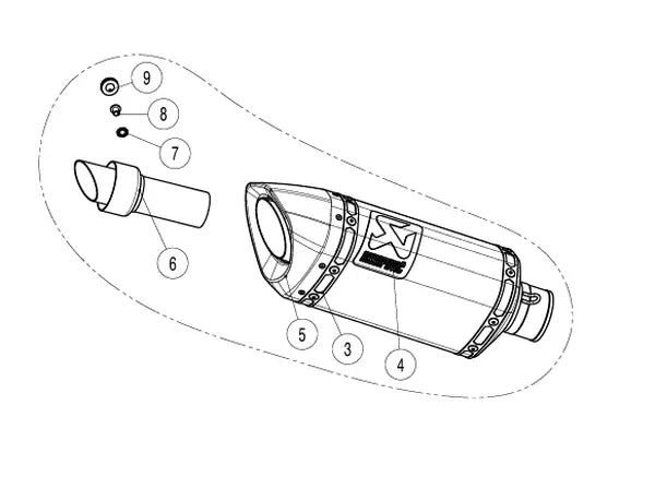Yamaha XSR 700 [AKRAPOVIC] – Replacement silencer