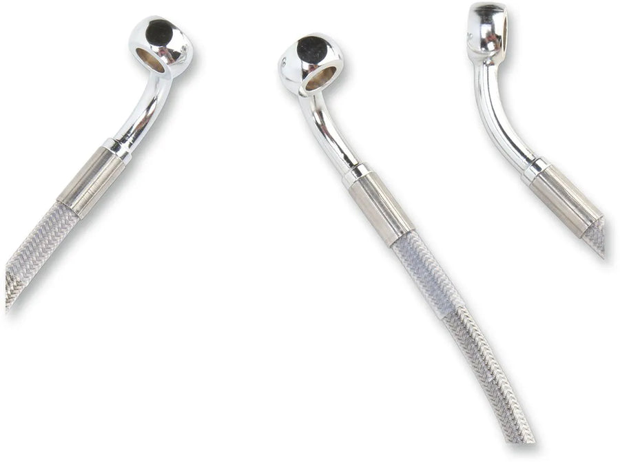 harley davidson flhtcui [DRAG SPECIALTIES] – Edelstahl-Bremsleitungs-Kit in verlängerter Ausführung