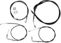 Harley Davidson Fxst [LA CHOPPERS] – vakio musta vinyyli ohjaustangon kaapeli/jarruputkisarja