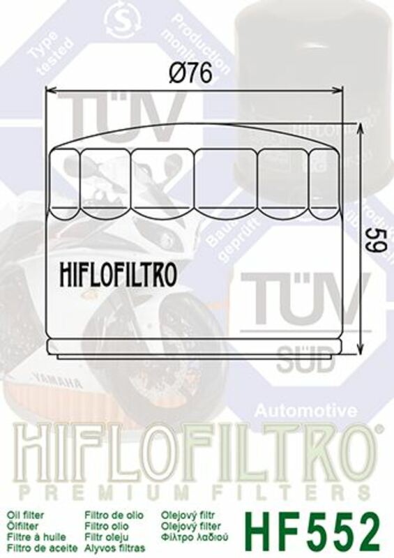 Moto Guzzi California 2 1000 [HiFlofiltro] - oil filter