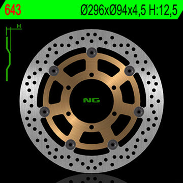 Honda Vtx 1800 [NG BRAKE DISC] - pyöreä kelluva jarrulevy