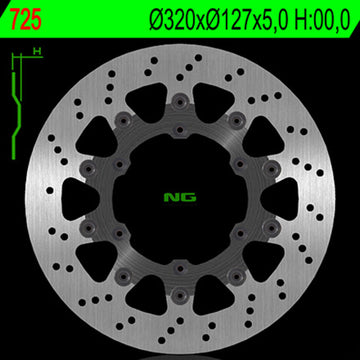Ktm 690 Smc R [NG BRAKE DISC] - pyöreä kelluva jarrulevy