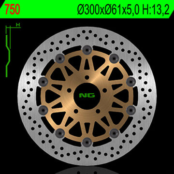 Kawasaki Zr 750 [NG BRAKE DISC] - pyöreä kelluva jarrulevy