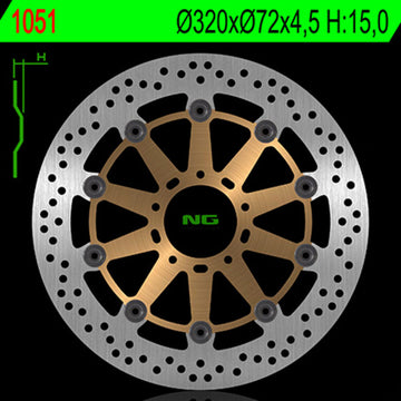 Ducati 749 [NG BRAKE DISC] - pyöreä kelluva jarrulevy