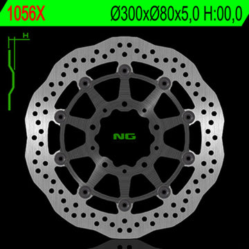 Kawasaki Er 6 F [NG BRAKE DISC] - Wave kelluva jarrulevy