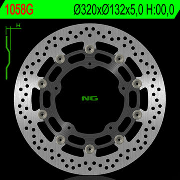 Yamaha Xvs 1300 [NG BRAKE DISC] - pyöreä kelluva jarrulevy