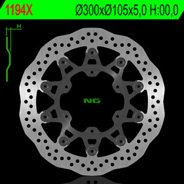 Bmw F 650 Gs Dakar [NG BRAKE DISC] - Bremsscheibe Wave schwimmend