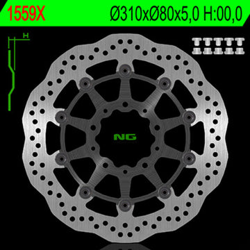 Kawasaki Gtr 1400 [NG BRAKE DISC] - Wave kelluva jarrulevy
