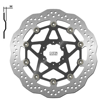 Honda Crf 1100 L Africa Twin [NG BRAKE DISC] - Bremsscheibe Wave schwimmend