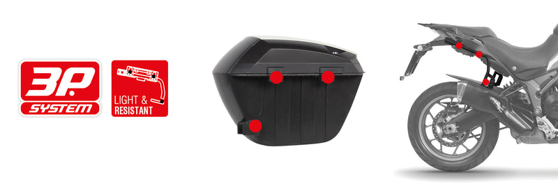 Kymco Ak 550 [SHAD] - SH23 sivukotelo musta 5kg 23L