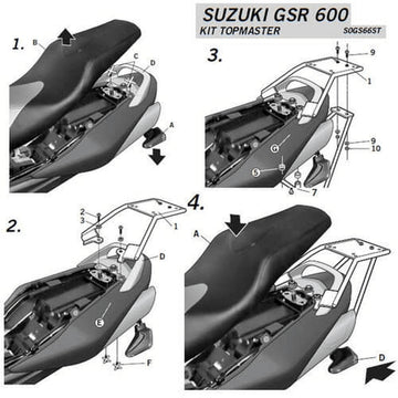 Suzuki Gsr 600 [SHAD] - Top Master -asennussarja - Suzuki
