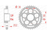 Default Title Ducati Hypermotard 1100 [2006–2009] - Hammaspyörän terässtandardi - 525