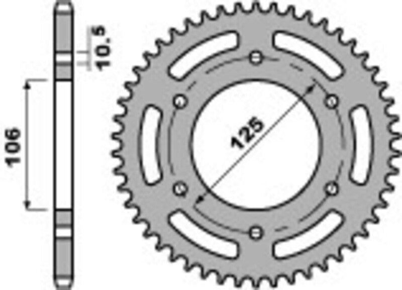 Triumph Daytona [PBR] - Kettenrad Aluminium verstärkt - 520