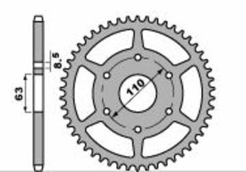 Husqvarna Svartpilen 125 [PBR] - Alumiinivahvistettu hammaspyörä - 520