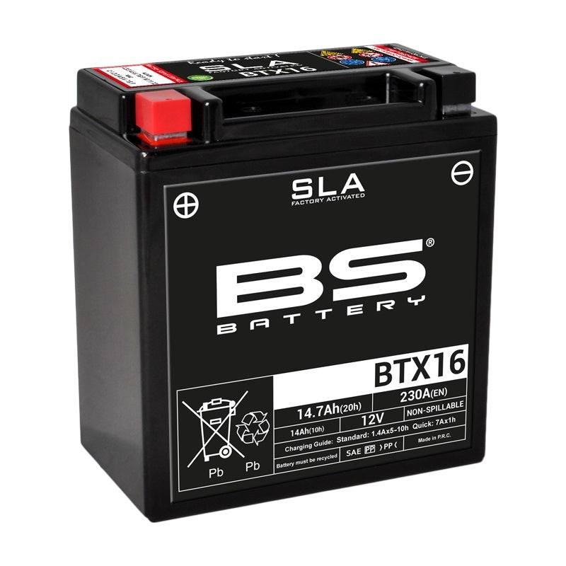 Kawasaki Vn 1700 Classic [BS BATTERY] - SLA Wartungsfreie Batterie Werkseitig aktiviert - BTX16
