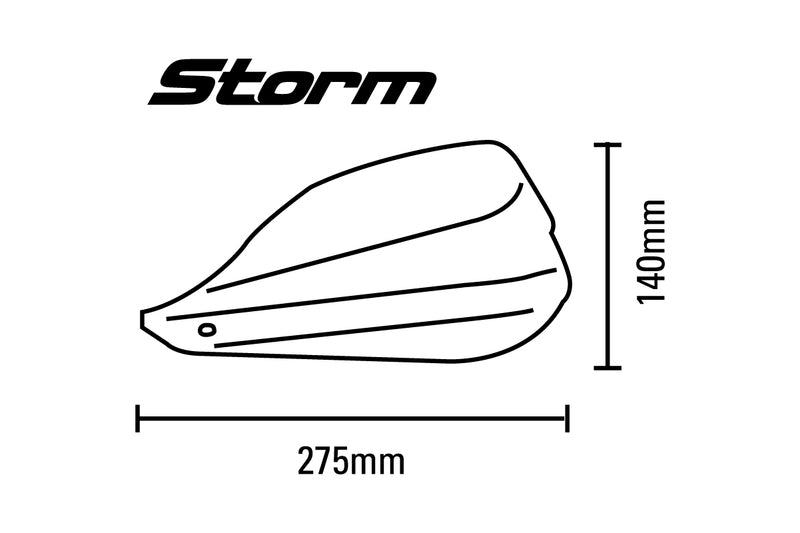 Suzuki GSX 800 S [BARKBUSTERS] - Storm Handschützer-Set Einpunkt-Klemmhalterung-Lenkerende Schwarz