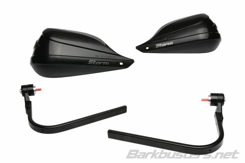 Kawasaki Z 900 [BARKBUSTERS] - Storm Hanguads Set Einpunkt-Klemmhalterung-Lenkerende Schwarz