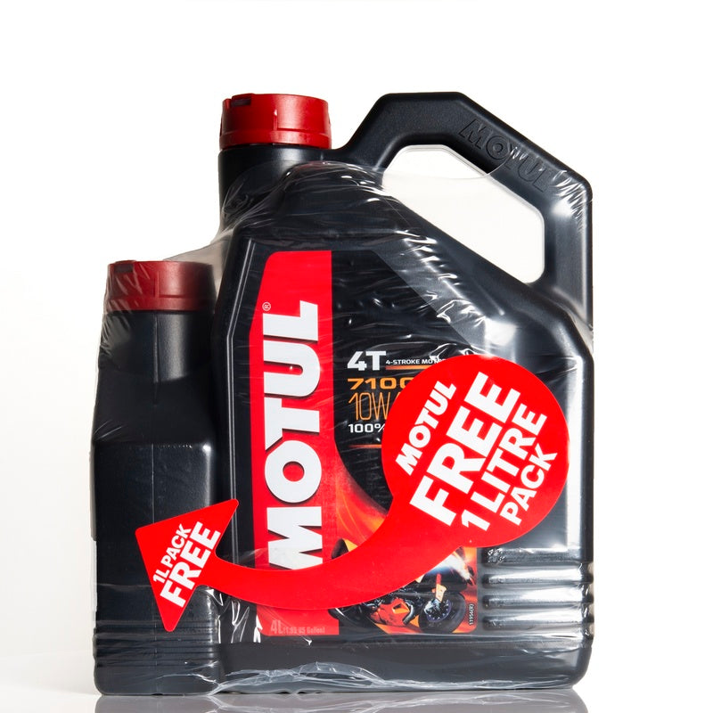 Synteettinen moottoripyörän moottoriöljy 10W40 4T 5L - Motul 7100