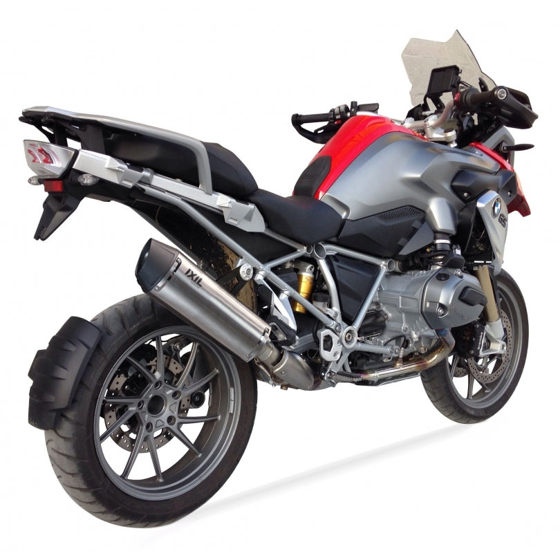 BMW R 1200 GS Adventure ABS (0470) [2013] - Hexoval äänenvaimennin ruostumaton teräs / päätykansi ruostumaton teräs musta - OB5097VSE