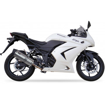 Kawasaki Ninja 250 [IXIL] - Hexoval äänenvaimennin ruostumaton teräs musta / päätykansi ruostumatonta terästä - OK7034VSE