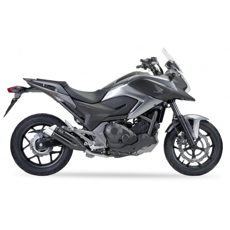 Honda Nc 750 [IXIL] - Hyperlow Endtopf Edelstahl schwarz / Endkappe Aluminium - XH6362XB