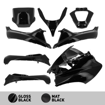Piaggio MP 3 500 LT Sport (M 643) [2011-2013] - Verkleidungskit Glänzend Schwarz - Piaggio MP3 125/250/300 (11–14) 400 (08–11) 500 (11–13)