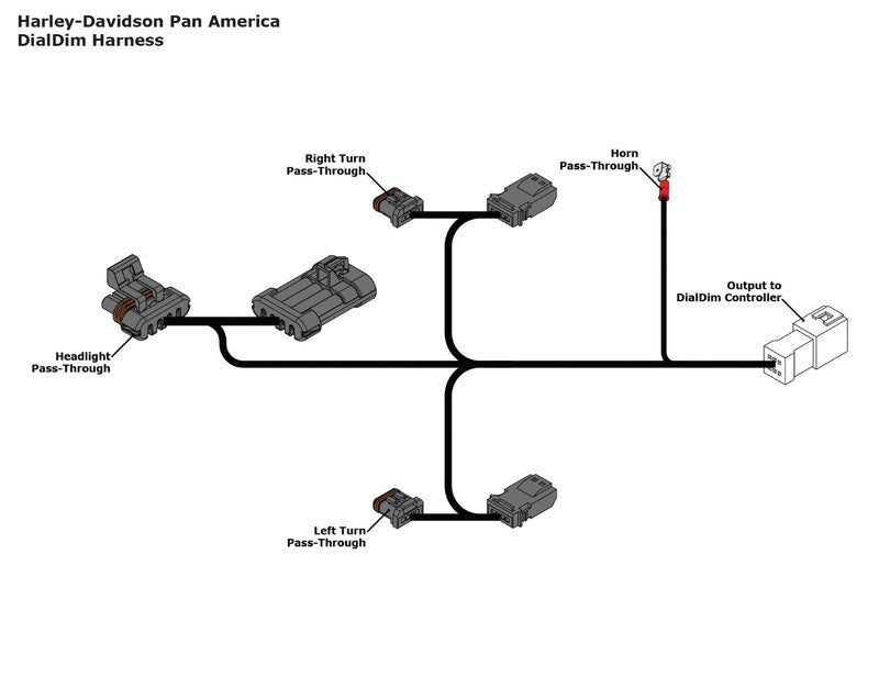 Harley -Davidson Pan America 1250 RA1250 [Denali] - cable adapter for lighting control