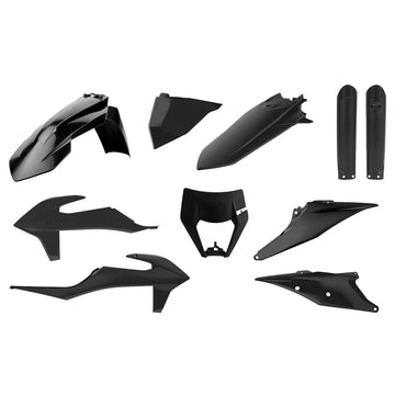 KTM 150 XC W [2020-2023] - Plastik-Kit Schwarz - KTM EXC/EXC-F