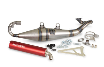 MBK Nitro Naked 50 2T LC [–2012] - Auspuff Pro Replica MK2 Rot