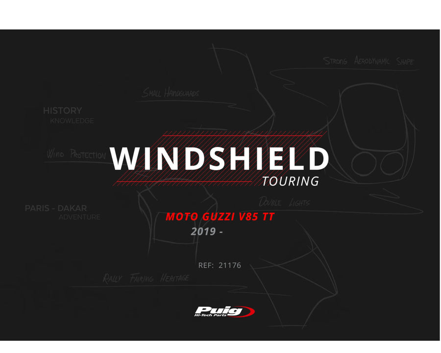MOTO GUZZI V 85 TT TRAVEL [2020] – Touring Screen – läpinäkyvä