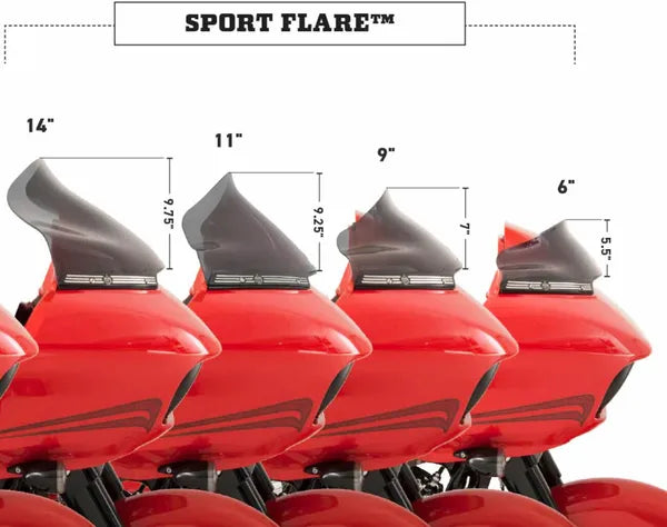 Harley Davidson Fltr [KLOCK WERKS] – Sport Flare® -tuulilasi