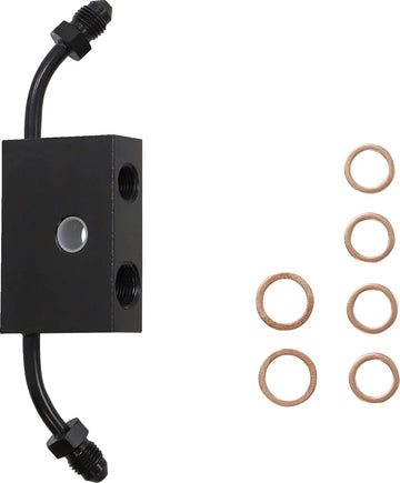 harley davidson flfb [LA CHOPPERS] – Standard Midnight Geflochtenes Lenkerkabel/Bremsleitungs-Kit - 0