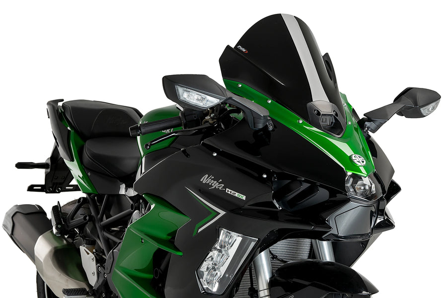 KAWASAKI NINJA H2 SX SE [2025] - Z-Racing Scheibe | Schwarz | PUIG 21714N