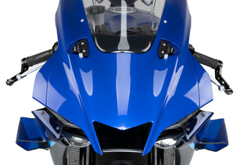 YAMAHA YZF-R1M [2025] – Taustapeilien suojukset kielekkeen ilmaisinsarjalla – Musta