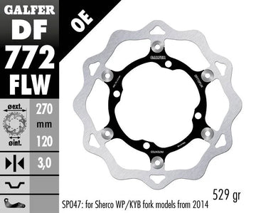 Sherco ST 250 Factory [2016] - floating wave brake disc, grooved – picture 2