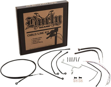 harley davidson flhrxs [BURLY BRAND] – Komplettes Edelstahl-Lenkerzug/Bremsleitungs-Kit - 0