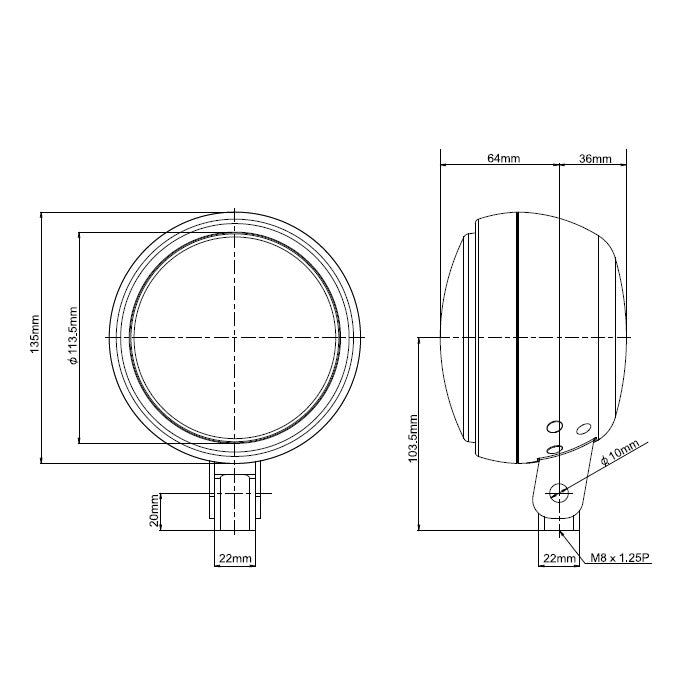LED-Scheinwerfer "Capsule 120"