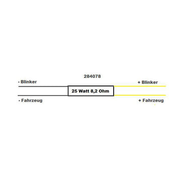 LED indicator load resistor 8.2 ohm / 25 W - 1 piece