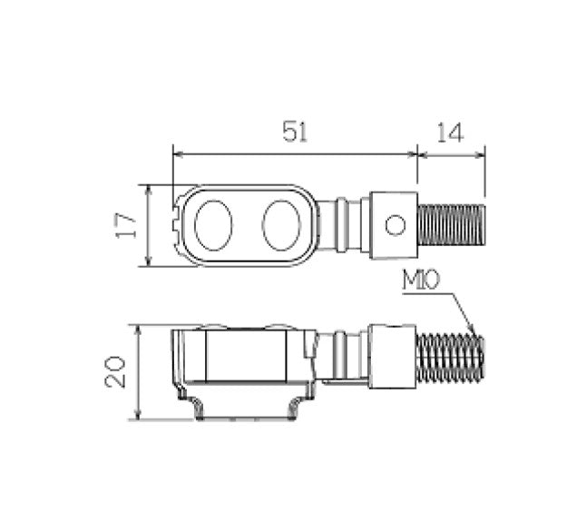 LED-Blinker RL Kombi "Fluted"