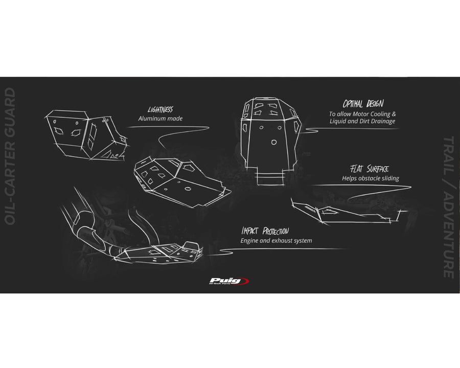 KAWASAKI KLR 650 [2025] – Motor Schutz – Schwarz