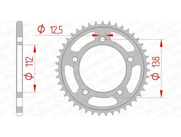 Honda NC 700 S ABS RC61 [2012-2013] - Kettenkit 520 XSR4 - 16/43-114 - Standard Kettenrad Stahl