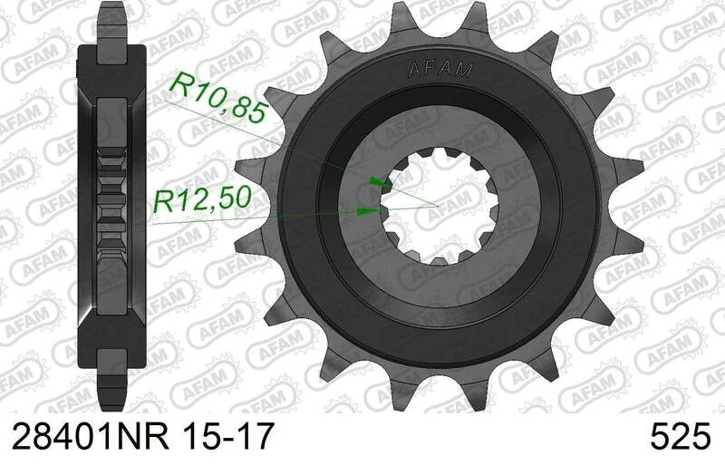 Suzuki Katana S 1000 [2020-2021] - Kettenkit 525 XHR4 - 17/44-116 - Standard Kettenrad Stahl