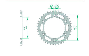 Ktm 790 DUKE ABS [2018-2026] - Kettenkit 520 XHR4 - 16/41-116 - Standard Kettenrad Stahl