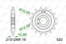 Yamaha XJ 6 S Diversion (RJ 22) [2013-2016] - Kettenkit 520 XSR4 - 16/46-118 - Standard Kettenrad Stahl