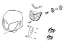 Aprilia SX SM 50 2T D50B0 [2007–] - headlight mask double optics