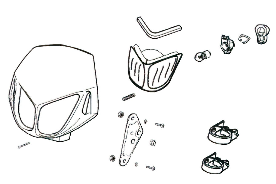 Aprilia SX SM 50 2T D50B0 [2007–] - headlight mask double optics