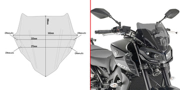 YAMAHA MT 09 MT 09 SP MT 09 TRACER [2017-2020] - Erityinen tuulilasi